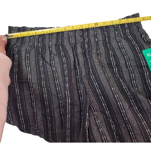 Briggs Women's Linen Blend Pull-On Pants Black Stripe Size X-Large - Picture 12 of 15